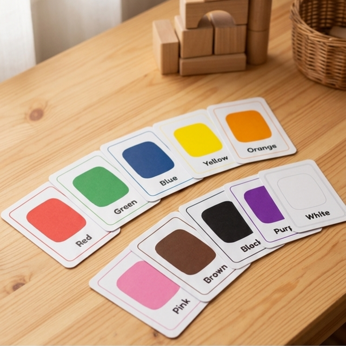 Colors & Shapes Flash Cards Printable for Kids