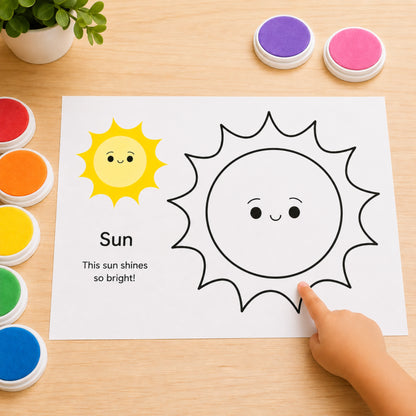 Finger Painting Printable Worksheets for Toddlers (Ages 2–5)