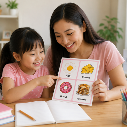Toddler Food Journey Flash Cards Printable for Kids