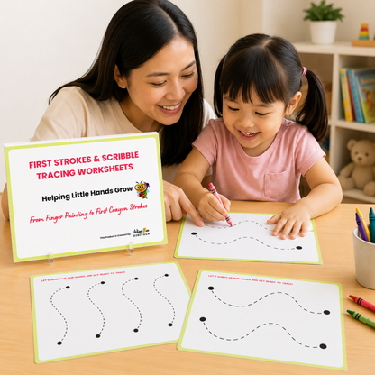 First Strokes & Scribble Tracing Worksheets