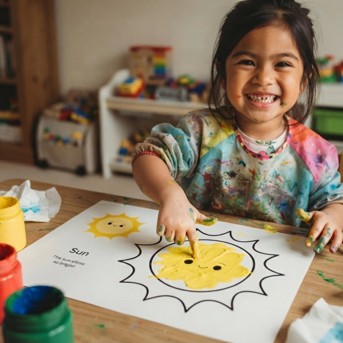 Finger Painting Printable Worksheets for Toddlers (Ages 2–5)