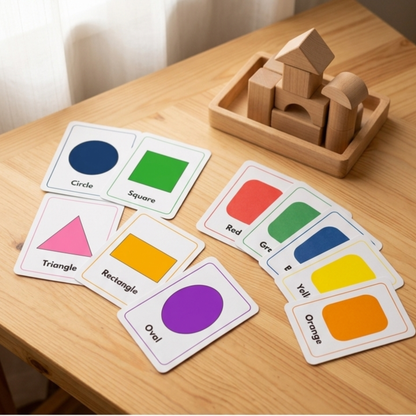 Colors & Shapes Flash Cards Printable for Kids