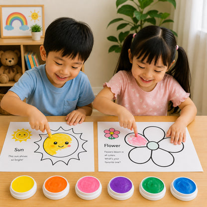 Finger Painting Printable Worksheets for Toddlers (Ages 2–5)