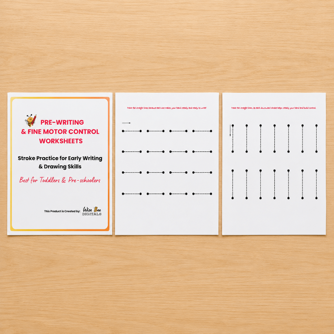 PRE-WRITING & Fine Motor Control Worksheets