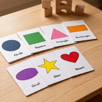Colors & Shapes Flash Cards Printable for Kids