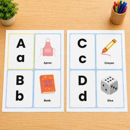 A–Z Alphabet Flash Cards Printable for Kids